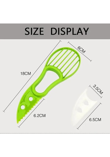 3 In 1 Avokado Dilimleyici Shea Tart Meyve Soyucu Kesici Hamuru Ayırıcı Plastik Bıçak Mutfak Sebze Araçları Ev Aksesuarı Yeşil