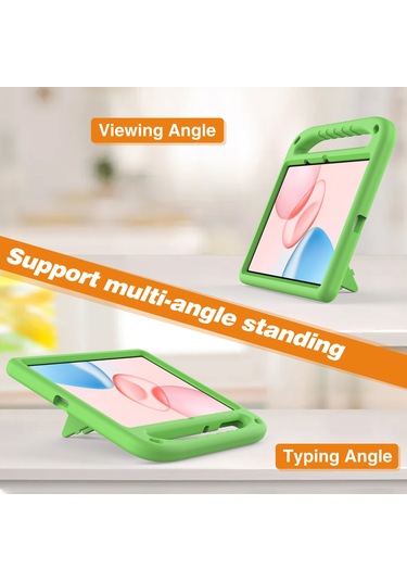 Honor Pad 10 Kılıf El Tutacağı Destekli Tablet Eva Kılıfı - Yeşil Tablet Kılıfı