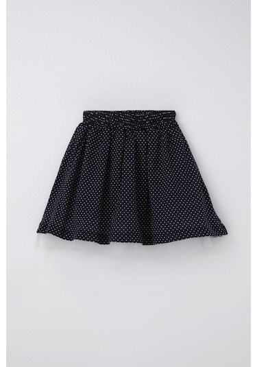 Breeze Kız Çocuk Etek Puantiye Desenli Tüllü 3-10 Yaş, Lacivert Lacivert