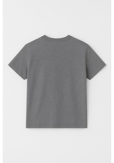 Erkek Çocuk %100 Pamuklu Baskılı Kısa Kollu Tişört - Antrasit 3-4 Yaş 8-9 Yaş Antrasit