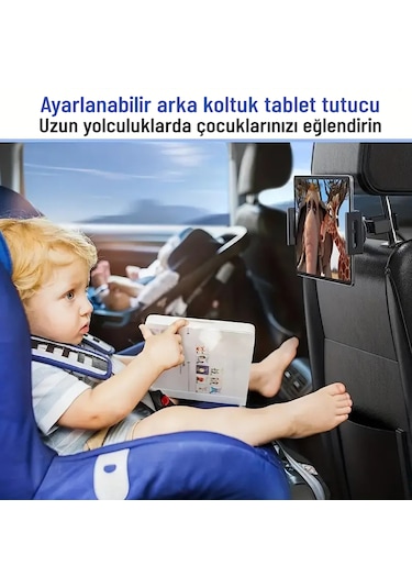 Evrensel Araç İçi Koltuk Başlığı Telefon Tablet Tutucu 360