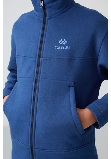 Parlament Pamuklu Kalın İçi Tüylü Yumuşak Dokulu Standart Fit Nakışlı Erkek Çocuk Sweatshirt - 1124 Parlament