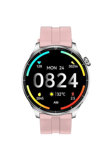 Thull Tw1-02 Gri Akıllı Saat + Pembe Slıkon Kordon