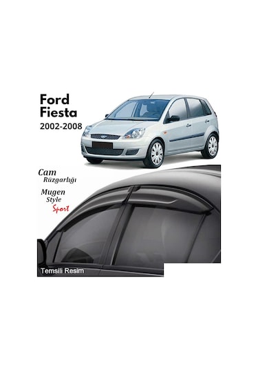 Ford Fiesta Cam Rüzgarlık Mugen Tip 4 Lü 2002-2009