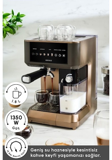 Karaca Mycaffe Barista S10 Espresso Latte Ve Cappuccino Makinesi