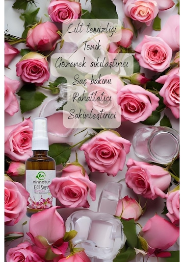 Einnatur Doğal Yağlı Gül Suyu Spreyli %100 Saf 50 ML