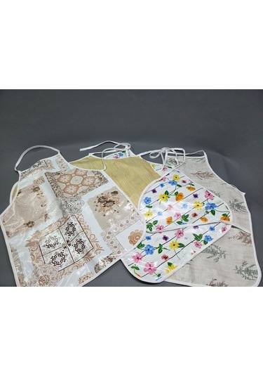 Su Geçirmez Pvc Muşamba Önlük Çeşitleri - 1 Adet 50 Cm Önlük Renkli, Biyeli Mutfak Önlüğü Başak Ev Tekstili