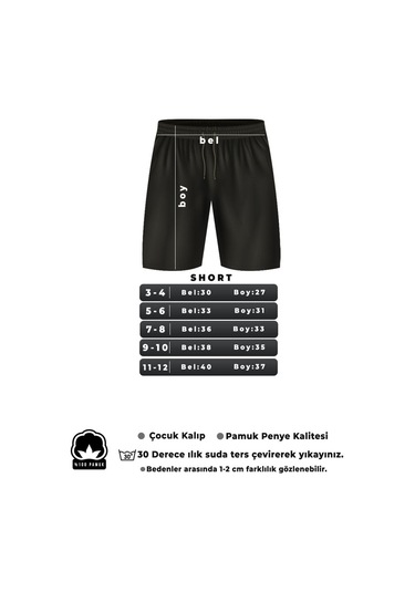 Çocuk Pamuklu Short Siyah