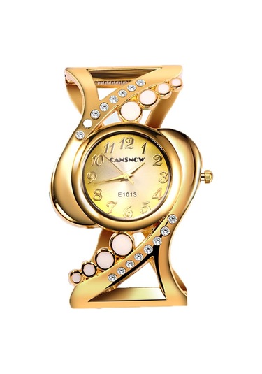 Kadın Kristal Bilezik Saat Moda İçi Boş Saat Analog Kuvars Saat Diğer