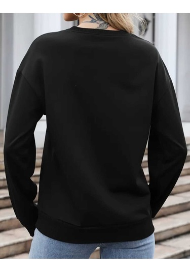 Unisex 2ip Şardonlu Bunny Baskılı Yeşil Oversize Sweatshirt Yeşilbunny