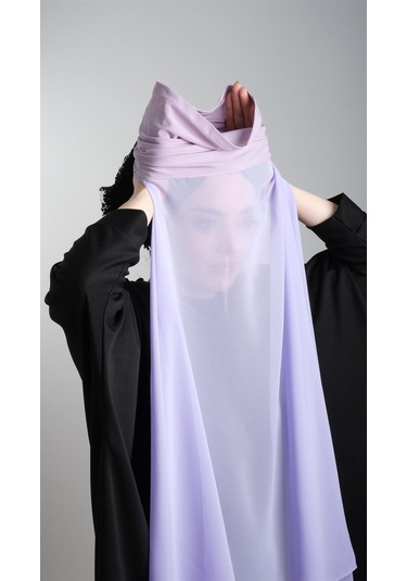 Eflatun Pratik Hazır Geçmeli Şal Şifon Boru Boneli 3001_54