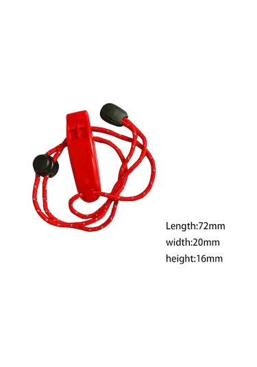 Suntek İpli Düdük Boyunluklu Yumuşak Anahtarlık Açık Hava Kırmızı