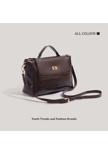 Charhp&kejnt Yüksek Kaliteli Dokulu Omuz Çantası Kadınlar İçin Şık Retro Üst Düzey Çanta Kahverengi