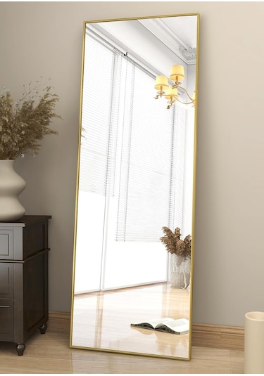 İva 162x55 Ayaklı, Asılı Veya Duvara Yaslı, Yer Aynaları,oturma Odası, Yatak Odası, Giyinme Odası Gold
