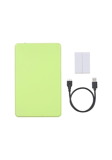 2,5 İnç Sabit Disk Kutusu Usb3.0 Harici Hdd/ssd Muhafazası Sata Sabit Disk Kutusu Aletsiz Tasarım Kolay Kurulum Abs Kabuk Yeşil
