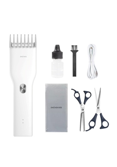 Enchen Boost Beyaz Taşınabilir Şarjlı Saç Kesim Seti