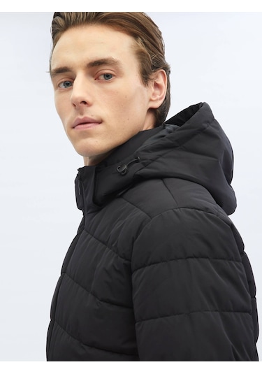 Siyah Dokuma Mont 398191 Siyah