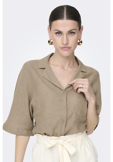 Onltokyo Lıfe Ss Lınen Bl Shırt Pnt Noos Kahverengi Renk