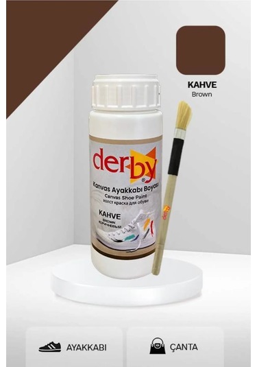 Derby Kahve Kanvas - Bez / Kumaş Ayakkabı Boyası 100 Ml Kahverengi