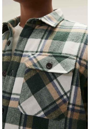 Bad Bear Thomas Yeşil Kareli Erkek Oduncu Gömlek Ceket-yeşil Yeşil