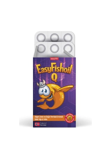 Easyvi̇t EasyFishoil Q 30 Çiğnenebilir Jel Form 30 Adet