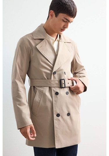 Defacto Slim Fit Dar Kesim Kemerli Düğmeli Trençkot D5528ax25aubn295 Kahve Defacto Slim Fit Dar Kesim Kemerli Düğmeli Trençkot D5528ax25aubn295 Kahve