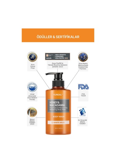 Kundal White Musk Yoğun Nemlendirici Vücut Yıkama Jeli 500 ML