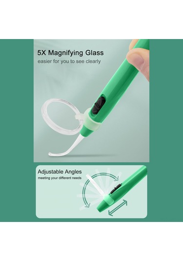 Mufunye Kulak Temizleme Aleti: Led Işıklı, Büyüteçli, Usb Şarjlı, Yumuşak Kaşık Başlıklı, Aile Kullanımı İçin Uygun