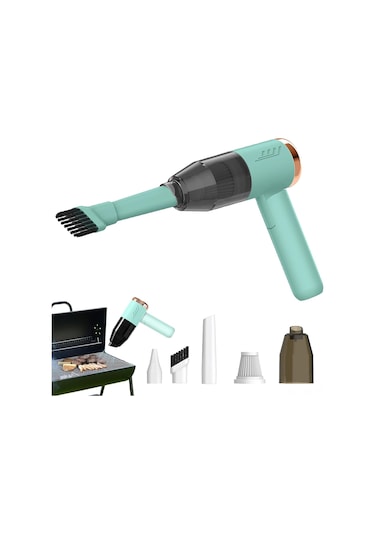 Reedark El Tipi Kablosuz Süpürge, Ev Ve Araç İçin Çok Amaçlı, Toz Ve Tüy Temizliği, Fırça Ve Blower Fonksiyonu - Yeşil