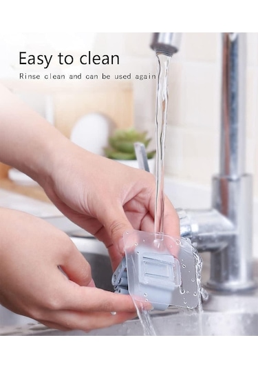 3b Trend 4 Adet Süpürge Mop Tutucu Duvar Kendinden Yapışkanlı Duvar Delme Gerektirmez Gri