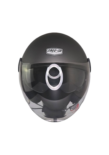 Motoanl Güneş Vizörlü Ece 22.06  Yarım Açık Motor Kaskı Mat Gri