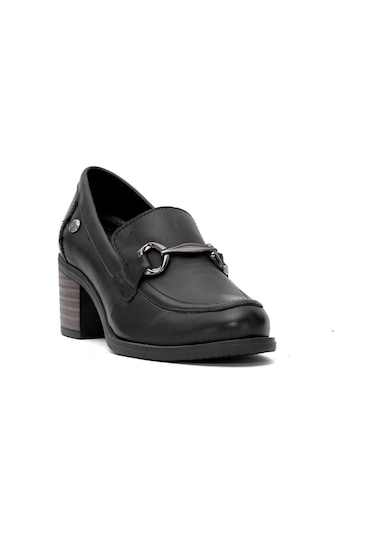 Mammamia D25ya-3325 Kadın Hakiki Deri Klasik Topuklu Ayakkabı Siyah Siyah