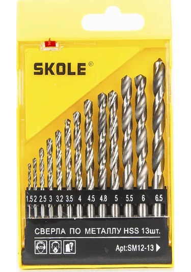 Skole Hızlı Çelik Metal Matkap Uçları, 13 Parça Set. 423286880