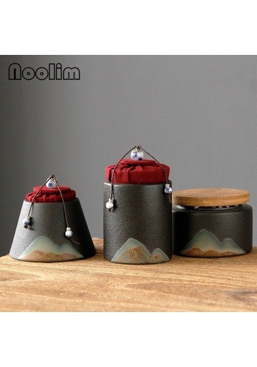 Pazly Kaba Çömlek Çay Sepeti, Seramik, Kırmızı, Mini Seyahat Mühürlü Kutu, Mutfak Baharat Kavanozu, Taşınabilir, Kullanışlı Diğer