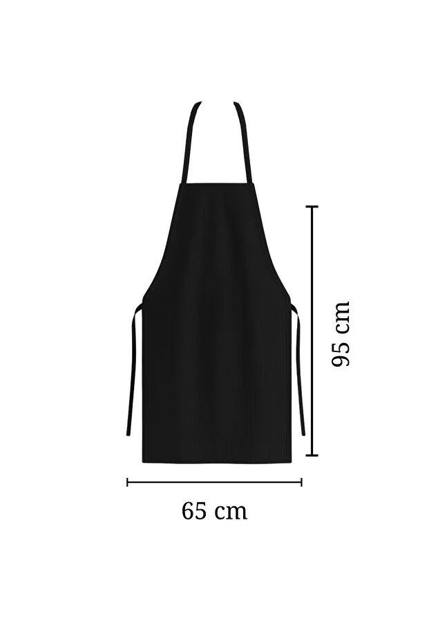 Gabardin Kumaş Mutfak Aşçı Önlüğü Master Chef Siyah