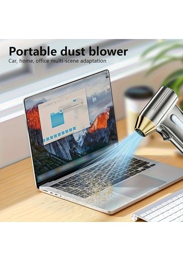 Fochsia Silvery High Speed Portatif Turbo Fan Yeniden Şarj Edilebilir Toz Temizleyici