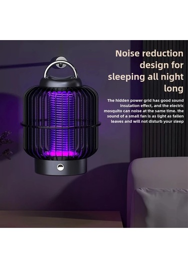 Xuweiwei Usb Şarj Edilebilir Turuncu Sivrisinek Öldürücü Lamba Ultra Geniş Menzilli Uzun Ömürlü Lityum Pil Abs Malzeme Ev Ofis Okul İçin