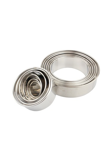 Teltree 304 Çelik 12'li Set: Kek, Kurabiye Ve Mousse Kalıpları - Sağlam, Kolay Temizlenir, Çok Amaçlı Fırın Aletleri Diğer