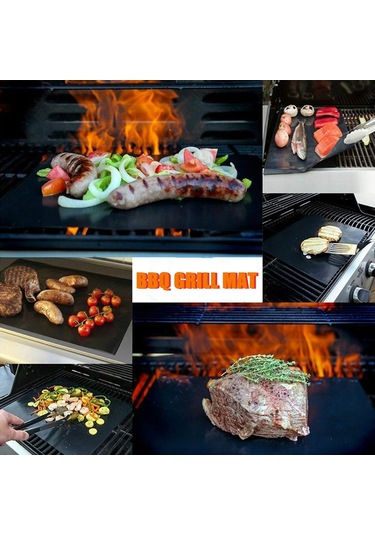 Jeemson Bronz 2 Adet Cam Fiber Izgara Matı - 33x40cm 0.2mm - 260 C Isı Dayanıklı - Kayma Özgür - Kolay Temizlenir - Fırın/ızgara Uygun Çok Renkli