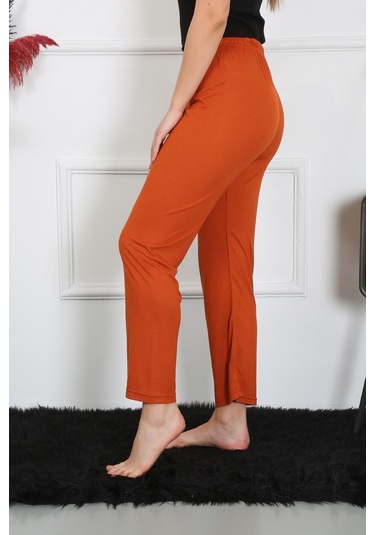 Akbeniz Kadın Pamuk Penye Tek Alt Pijama Kremit 27513-kremit Kiremit