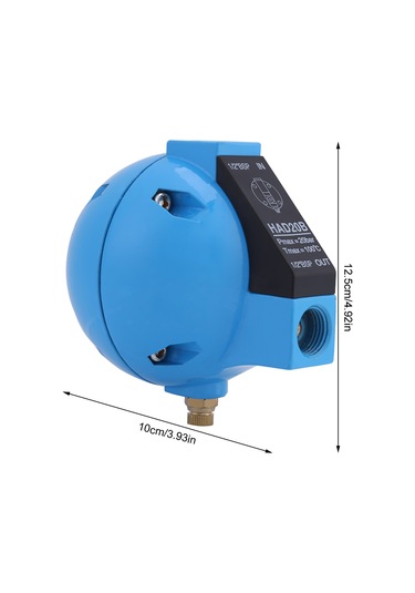 Vkemall Had20b Kompresör Hava Kondensat Otomatik Su Çıkartıcı, Alüminyum Kasa, 1/2" Bağlantı, Elektriksiz, Tıkanıklık Dayanıklı