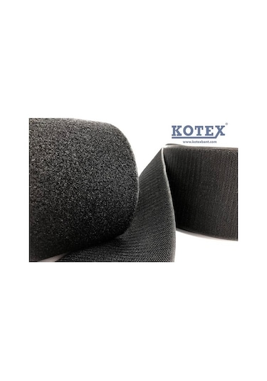 Kotex Cırt Bant 10 Cm Dikilebilir 1 Metre Siyah/Beyaz