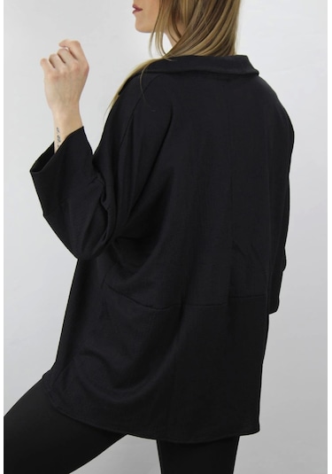 Saklımoda Krinkıl Gömlek Siyah - Lks2406.75 Çok Renkli