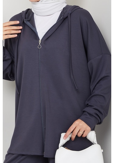 Kapüşonlu Oysho İkili Takım 1609 - Antrasit Antrasit