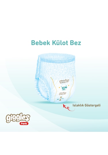 Giggles Pants Külotlu Bebek Bezi 4 Numara Maxi 150 Adet