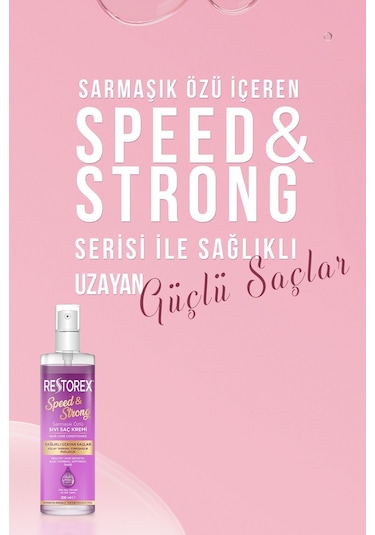 Restorex Speed Strong Işıltılı Bakım Sıvı Saç Kremi 200 Ml - Sarmaşık Özlü, Sağlıklı Uzama, Dökülme Karşıtı