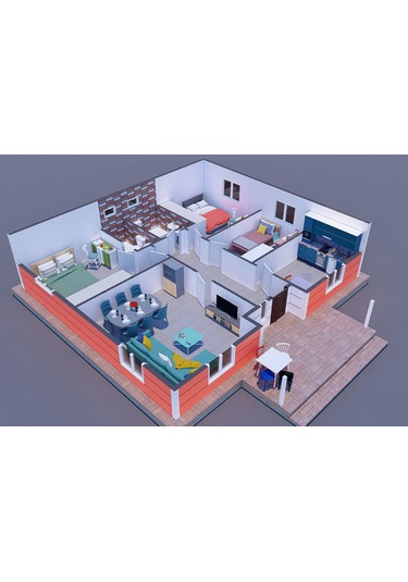 100 M² Prefabrik Ev