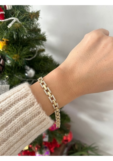 Kadın 14k Xuping Bileklik Gold Çelik Bileklik Altın
