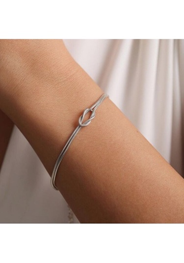 İki Sıralı Çelik Bileklik Unisex Bbf Hediyelik Sevgiliye Gümüş
