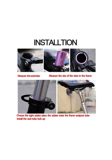 Sones 30,9-36 Mm 015 2 Adet Ztto Bisiklet Sele Borusu Dönüşüm Manşonu Redüktör Kapağı Siyah